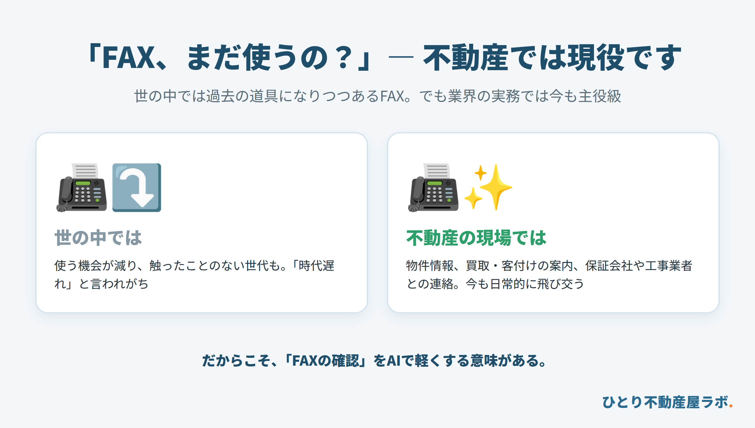 FAXは不動産では現役